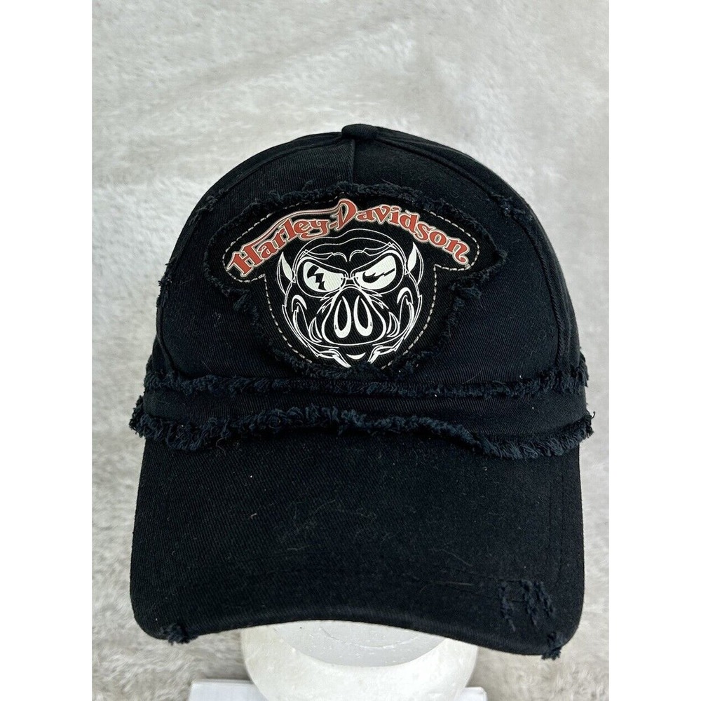 Baseball Truckers Cap Hat Ball Hog Swine Pig Wheels Harley Ride Adjustable